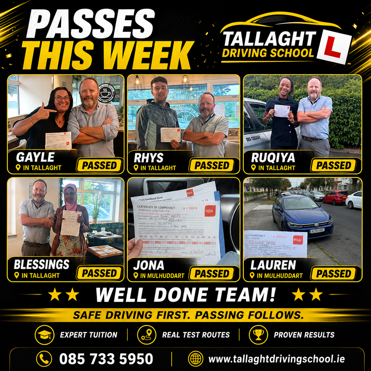 passes this week image pretest driving lessons